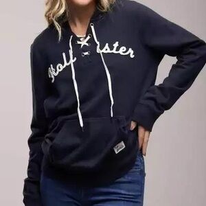Hollister Dark Blue Hoodie Sweater